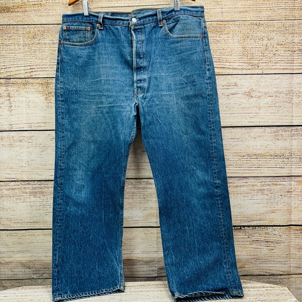 Levi's 501xx Jeans Button Fly Straight Leg Denim W42 L30 Made in USA WPL 423 VTG
